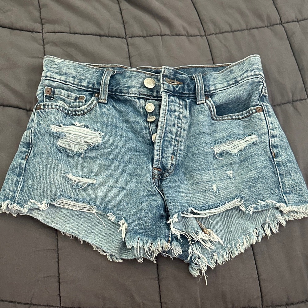 Denim Distressed Women Shorts